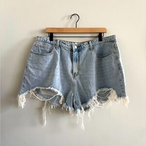 Missguided Distressed Denim Shorts